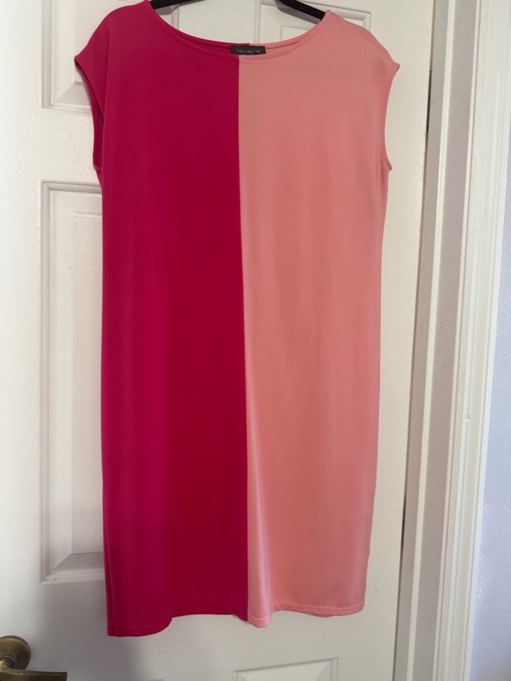 The Limited NWT Color Block Two-Tone Pink Midi Shift Dress